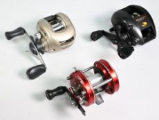 3x Various multiplier reels to incl' Mega Tournament 1000 H high speed Bass Pro Shop Mega Cast