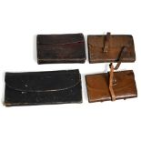 Collection of fishing wallets, as follows: Unnamed 6" x 4", four leaves with quantity of leaders and