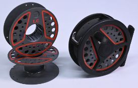 Leeda LC60 cassette trout fly reel with 2 spare cassettes, 3 ¼