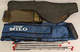 Fishing Accessories Bags: to include venture Carp rod bag, team Milo rod/accessories bag, a