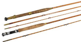 Edgar Sealey split cane Octopus trout fly rod, 9ft 3