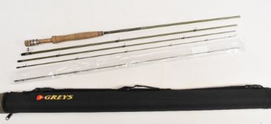 Grey's Alnwick GR70 Streamflex carbon trout fly rod, 10ft 4pc line 3#, alloy double uplocking reel
