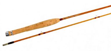 Foine Constable of Bromley by Edward Barder split cane offset trout fly rod, 6ft 9