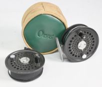 Orvis Battenkill Disc 7/8 fly reel, rear drag adjuster, fitted with sinking line, in zip padded