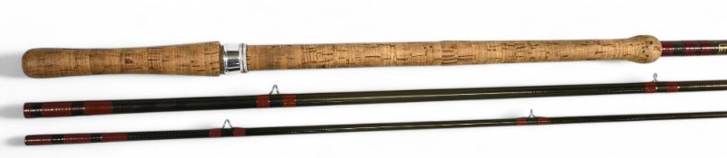 Bruce & Walker hand built in England, Expert carbon salmon fly rod, 15ft 3pc line 9/11#, 24