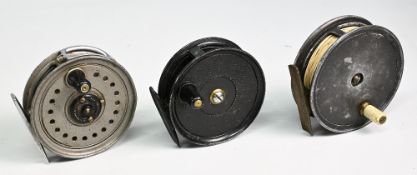 3x Various fly reels to incl JW Young Beaudex 3 ¼