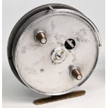 Hardy Bros "The Conquest" alloy trotting/centre pin reel, 4" narrow spool, 2 screw latch, twin