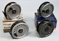 Pair of Leeda Rimfly alloy trout fly reels, 3 ½