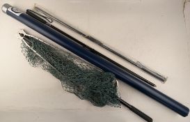 House of Hardy Folding Fishing Net with two salmon tailers, one unused still sealed, and Thomas &