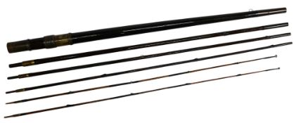 Bownes & Bowness Maker, 230 The Strand, London, whole cane fly rod, 10ft 5pc, brass sliding reel