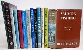 A Collection of Fishing Books to include Salmon Fishing A Practical Guide 1984 Hugh Falkus (