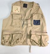 Hardy cotton fly fisher's waistcoat, size medium, multi pocket with fly patch, clean used condition