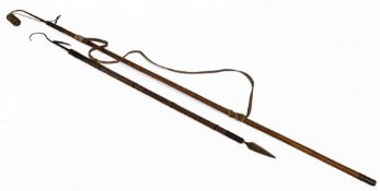 Antique Irish Kelly & Son of Dublin Fishing Gaff Multi Tool, with short (4cm) bamboo handle,