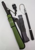 Orvis Folding Wading Staff, in original neoprene case with Orvis zinger and Abu 35 gaff