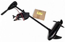 Bison 55 electric outboard motor, 55lb thrust battery meter, spare unused prop, salt/freshwater use.