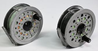 Pair of Shakespeare Beaulite alloy trout fly reels, 3 ½