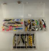 Selection of fresh & saltwater predator lures, single and jointed up to 25cm, makers include Rapala,