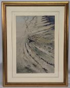 Robin Armstrong (b.1947) - a large original watercolour painting of a caught trout with traces of