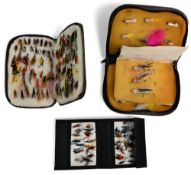 Unnamed sheepskin lined zipped leather fly wallet, 76 ½