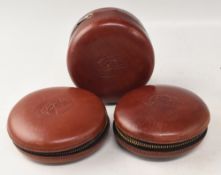 Trout Tasmania leather zip wool lined reel case 4