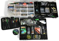 Good collection of carp and coarse fishing terminal tackle, including braid and scissors, assorted