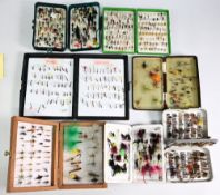 Assortment of trout wet/dry flies with lures, patterns include Goldhead, Buzzers, Pheasant Tail