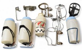 Selection of Vintage Bottle Cages various example include double front handle bar some with bottles