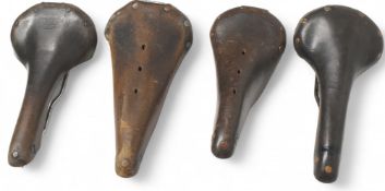 Vintage Brookes Leather Bicycle Saddles four slimline Racing examples (4)