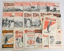 Cycling Magazine Publications small quantity of 1930/40/50s great source of information various