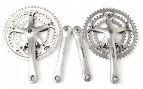 Pair of Campagnolo Triple Crank Sets Veloce Chain Wheel complete with 52 /42/30 rings together