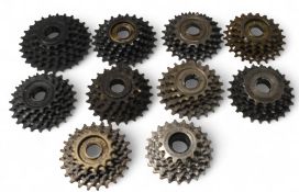 Selection Vintage of Bicycle Gear Blocks various makes and sizes all in used condition (box)
