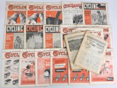 Collection of 1955 to 1960 Cycling Magazines - no complete years all with their original covers