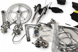 Campagnolo Veloce 10-Speed Rear & Front Derailleur Set together with Handle Bar Stem, Chainwheel,
