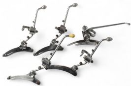 Early Simplex Front Gear Changers Four examples and styles together with 1 Benelux Cyclo