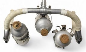 Vintage Handle Bars with Pivo Stem to include GB Super Hood Levers together with 3 Early Water