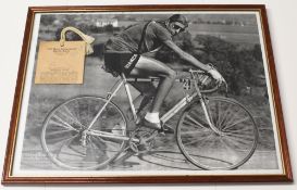 Angelo Fausto Coppi (Italian pronunciation: 15 September 1919 - 2 January 1960) Autographed Ticket