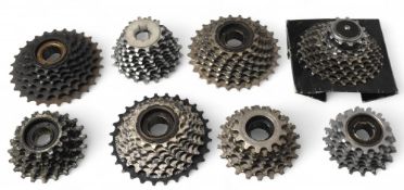 Selection of Bicycle Rear Wheel Cassettes various makes and sizes all in used condition 7 to 9