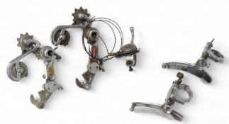 Vintage Benelux Equipment two rear Derailleurs together with 2 Front Gear Changers and one Gear