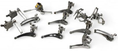 Vintage Campagnolo Bicycle Front Gear Changer various models and ages. They have been taken off