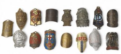 Vintage Bicycle Head Badges to feature various companies to include Armstrong, Bates, Sun,