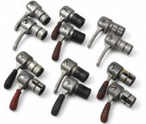 Campagnolo Handle Bar Shifters 6 pairs some with original rubber Campagnolo covers (6)