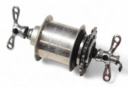 Sturmey Archer 3 Speed Rear Wheel Hub Complete with wheel wing nuts appears to have had little use