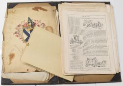 Collection of Heraldic Drawings and Prints to consist of some hand drawn with a selection taken from