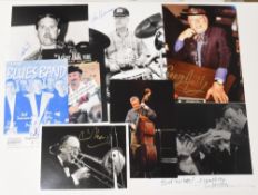 Jazz Musicians Autographs to consist of Colour and Black & White photographs signed by George Melly,