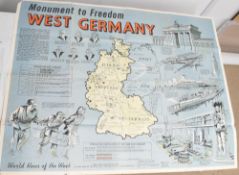 Monument to Freedom West Germany Poster featuring a map showing the area and Production and
