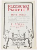 Bicycles: Royal Enfield Cycles, sold by Ernest Spiers, Wilson Street, Pinxton, Notts circa 1910-