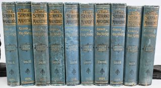 1891-1895 The Strand Magazines bound year volume, two volumes a year, in blue cloth covers -