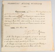 Mining: Peru Peruvian Mining Company Certificate for 1 share.London 1825. Attractive letter press