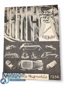 Hupmobile Silver Anniversary Brochure 1908-1933, 10 page fold out brochure illustrating 12 models of