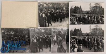 Royalty - George V: group of six b&w photographs taken by Goodchild of King's Lynn, showing the